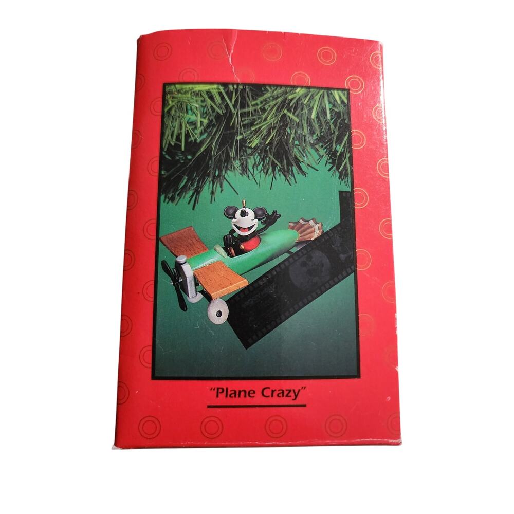 Enesco plane Crazy Disney Mickey Mouse Christmas Ornament